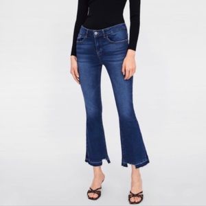 NWT Zara Mini Flare Crop Jeans
